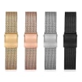 Miniatyrbild 1 av 3: Rostfritt stål mesh klockarmband för män kvinnor, snabbkoppling mesh klockarmband 14mm /18mm Black 18mm