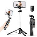 Miniatyrbillede 1 af 5: Selfie Stick Tripod Med Bluetooth Fjernbetjening. 3 I 1 Trådløs 360 Rotation Selfie