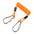 Miniatyrbillede 1 af 8: FORTSÆT DYKNING Dykfjederreb Quick Release Dykning Anti Lost Rope med spænder i rustfrit stål Orange