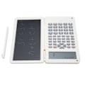 Miniatyrbillede 5 af 8: Lommeregner med notesblok, bærbar, 10 cifre LCD-display, videnskabelig lommeregner til skole, kontor, møder og familie, hvid