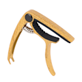 Miniatyrbild 8 av 8: Gitarr Capo Metal Justerbar fjäderspänning Capo för akustisk elektrisk ukulele bas Gult träkorn