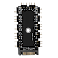 Miniatyrbilde 6 av 8: 3-Pin Splitter Bærbar Hub Dockingstasjon Datarekvisita ARGB for SATA-grensesnitt