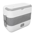 Miniatyrbillede 7 af 8: Bærbar Elektrisk Frokostboks i Rustfrit Stål Indre Liner Lækagesikker Opvarmet Frokostboks til Kontor Rejse Sovesal EU Stik 220V
