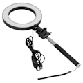 Miniatyrbilde 2 av 8: LED Selfie Fill Light Bærbar LED Ring Lampe 3 Modus Justerbar med Stativ for Sminke Video Live USB-drevet