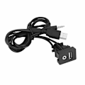Pikkukuva 1 / 8: Auton kojelautaan asennettava USB-portti ja 3,5 mm AUX-liitäntäjohto