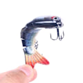 Miniatyrbillede 6 af 8: 3 stk 10 cm Fiskegrej Multileddet Bademad Naturligt Hårdt Agnsfisk til Basørret Aborre Ferskvands Saltvand