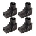 Miniatyrbillede 1 af 8: 4 stk. IEC320 C6 til IEC320 C13 Strømadapter Plug and Play C6 til C13 Højre Vinkel 90 Grader Strømadapter til UPS PDU Server