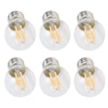 Miniatyrbillede 2 af 8: 6 stk. G45 E27 LED-pære Transparent dæmpbar glødetrådspære til lysekrone bordlamper varmt lys 4W 220V