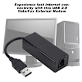 Miniatyrbild 7 av 8: USB 56K Externt Uppringt Röstfax Datamodem Passar För Win7 Win8 Win10 XP