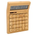 Miniatyrbild 2 av 8: Bambu Kalkylator Soldriven Batteridriven Miljövänlig Funktionskalkylator med 12-bitars Digital LCD-skärm för Skolan