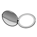 Miniatyrbillede 4 af 8: 3,5 tommer LED-spejl 1X 10X forstørrelse dobbeltsidet makeup-spejl til hjemmet rejse indbygget batteri sort