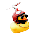 Miniatyrbilde 3 av 8: Gul Andedukk Ornament i Plast og Harpiks med Propeller, Designet for Bilhjelm, Dekorativ