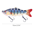 Miniatyrbillede 2 af 8: 3 stk 10 cm Fiskegrej Multileddet Bademad Naturligt Hårdt Agnsfisk til Basørret Aborre Ferskvands Saltvand