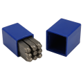 Miniatyrbillede 2 af 8: 9 stk metal nummer stempler 0,16 tommer stærk højkulstofstål multi-purpose metal stempel sæt til læder træ smykker
