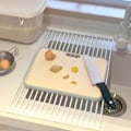 Miniatyrbilde 6 av 8: Rull opp oppvaskstativ i rustfritt stål, sammenleggbart, flerbruksstativ over vasken for kjøkkenbenk