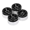 Miniatyrbilde 1 av 8: 4 stk 1,9 tommers RC Beadlock Hjulnav Aluminium Legering CNC RC Hjulfelger Nav Utbytting for Axial SCX10 for Hsp Svart