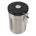 Miniatyrbillede 5 af 8: Kaffebeholder 1800ml 304 Rustfrit Stål Vindue Design En Vejs Udluftning med Ske Airtight Kaffebeholder til Kaffebønner Rustfrit Stål Farve