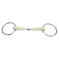 Miniatyrbilde 4 av 8: Heste Snaffle Bit Gummi-Innpakket Rustfritt Stål Løst Ring Hestemunnbit for Trening Ridning