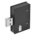 Miniatyrbillede 3 af 8: Hub USB2.0 Han til 2-Port USB Twin Oplader Splitter Adapter Koncentrator (Sort)