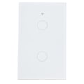 Miniatyrbild 6 av 8: För Zigbee Tuya Fjärrkontroll Ljusbrytare Röststyrning 2-Gang US Vägg Touch Switch AC 100-240V Vit