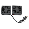 Miniatyrbillede 6 af 8: Computer Router Blæser med Støvdæksel USB Strøm Varmeafledning Værktøj til ASUS RTAC68U AC86U EX6200 Tengda AC15