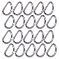 Miniatyrbillede 6 af 8: 20 stk. D-ringe 4x38x23mm Stærk struktur Bredt anvendt Elegant udseende DIY-håndværk til tasker Punge Armbånd Våben Farve