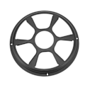 Miniatyrbillede 1 af 8: Højttalerbeskyttelse Mesh Netgitter Cirkel Rund Beskyttende Sort Støvtæt Subwoofer-tilbehør