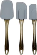 3-pack silikonspatlar, rektangulära, grå/guld, 6,5 x 2,01 x 26,01 cm