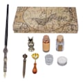 Miniatyrbild 8 av 8: Dopp Kalligrafi Pennset Retro Vackert Fint Hantverk Kalligrafi Pennor Kit Eldfärgsstämpel Dopp Pennor Gåvor Stil 3
