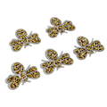 Miniatyrbilde 5 av 8: 5 stk. Små Bi-Rhinestone-Merker, Skjuler Skavanker og Skader, Søt Form, Gule Dyr, Rhinestone-Applikasjoner for DIY-Håndverk