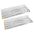 Miniatyrbillede 3 af 8: 2 STK. Nødplaider 200x100cm Foldbar Rumplaid Solbeskyttelse Rivfast Overlevelsesplaid til Campingrejser