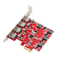 Pikkukuva 6 / 8: 4-porttinen 5 Gbps USB 3.0 PCI Express -laajennuskortti Windows 11 10:lle, Server 2012:lle ja Linuxille, sisäänrakennettu itsesyöttöinen tekniikka