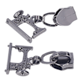 Miniatyrbillede 5 af 8: 10 stk. Lynlåstrækker Symaskine Metal Lynlåstrækkere Jakke Håndværk Håndtasker Bagage Lynlåshoved Grå