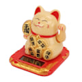 Miniatyrbillede 1 af 8: Lykkelig Kat Solcelledrevet Mini Størrelse Bringer Rigdom og Skatte Sød Smil Holdbar Maneki Neko til Bil Soveværelse Kontor Gul