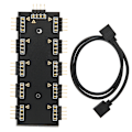 Miniatyrbilde 1 av 8: RGB Hub Kontroller 1‑10 RGB Hub Kontroller PC Kabinettvifte Hub CPU Kjøling HUB1‑10 12V ARUA Hub Kontroller
