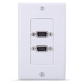 Miniatyrbilde 2 av 8: US 2-PORT VGA Socket Veggfeste Panel Adapter Veggkontakt