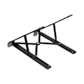 Miniatyrbillede 5 af 8: Bærbar computerstand, foldbar, i aluminiumlegering, bærbar computerstand, bærbar computerstativ, kølerist, sort