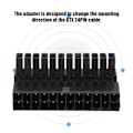 Miniatyrbillede 7 af 8: 24-Pin Hun til 24-Pin Han 90 Graders Vinkel ATX Strømstik Adapter
