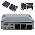 Miniatyrbild 2 av 8: Fodral för Raspberry Pi 4B Mini Dator Aluminiumlegering Skal Inbyggd Fläkt Datortillbehör