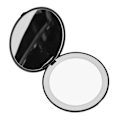 Miniatyrbillede 5 af 8: 3,5 tommer LED-spejl 1X 10X forstørrelse dobbeltsidet makeup-spejl til hjemmet rejse indbygget batteri sort