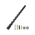 Miniatyrbillede 3 af 5: 2 STK 7 tommer spiralantenne, universal vandtæt fleksibel PVC-gummi eftermontering af antenner, velegnet til lastbiler, biler, SUV (sort)