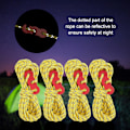 Miniatyrbilde 7 av 8: 4 stk Sett Reflekstelt Vindtau Camping String Guy Line med S Ring Spenne Krok (Gul)