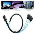 Miniatyrbilde 6 av 8: G0101 Mini SAS-kabel 36P SFF-8087 til 4SATA Server Datakabel Datatilbehør