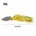 Miniatyrbilde 2 av 8: 6 stk 10 cm 11 g bladjigg fiskedrag Flerfargede fiskejigger for bas, ørret, gjedde