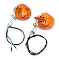 Miniatyrbillede 2 af 8: 2ST Motorcykel Blinklys Blinker Markør Ravfarvet Lampe Baglygte