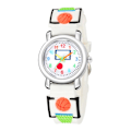 Miniatyrbild 2 av 4: Watch(vit, basket), vattentät armbandsur för barn Quartz urverk, 3D tecknad design, Digital watch för 3 år till 11 år flicka pojke