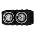 Miniatyrbild 7 av 8: Bluetooth-högtalare för utomhuscamping med dubbla subwoofers, bärbar, hög volym, U-disk, minneskort, ljud, silvergrå