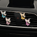 Miniatyrbillede 8 af 8: 2 stk. Butterfly Bil Luftventil Klip Bil Duft Bil Diffuser Luftfriskere Rhinestone Bil Bling Tilbehør
