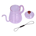 Miniatyrbillede 3 af 8: Lang Tud Kettle Stor Kapacitet Varmebestandig Let at Rengøre Lang Mund Kaffe KandePink