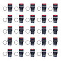 Miniatyrbillede 1 af 8: 25 stk. trykknapskontakt Momentary Self Locking 16mm firkantet med lyssæt kit 12V rød